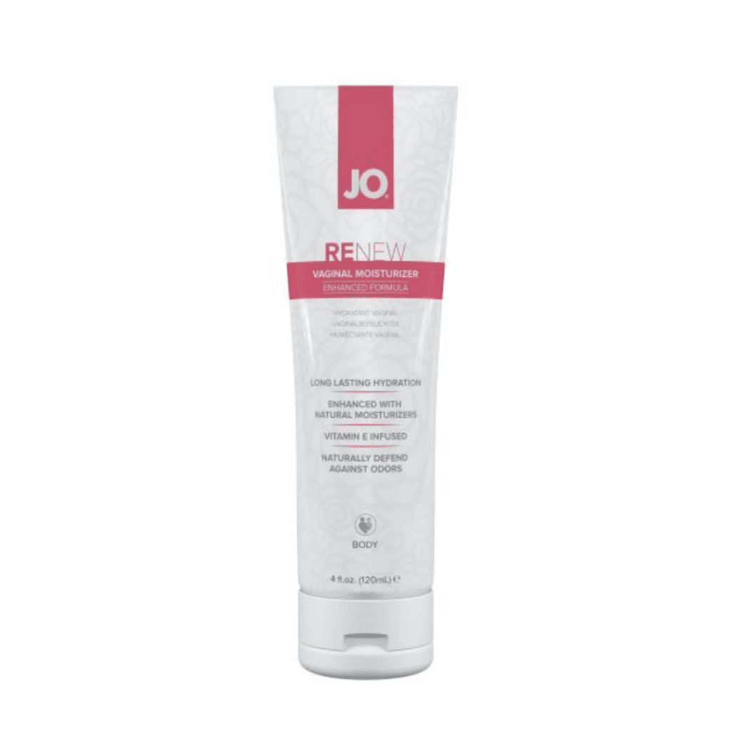 White tube with pink label and writing