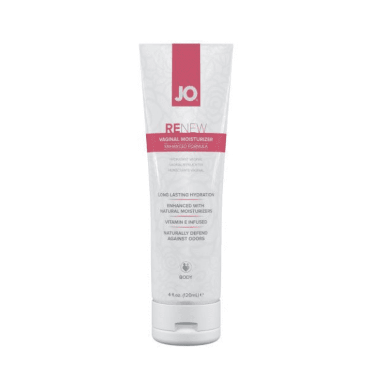 White tube with pink label and writing