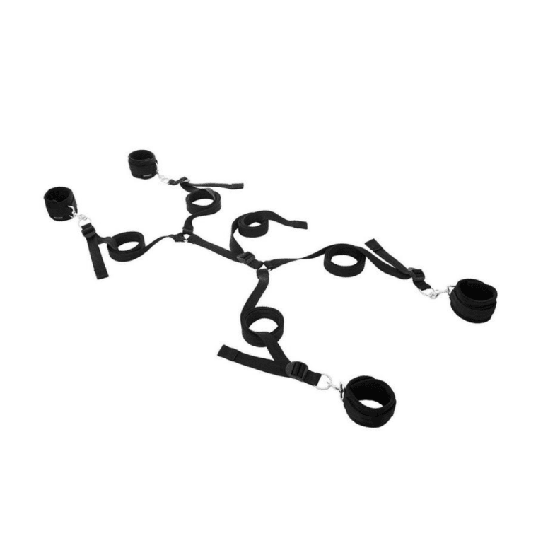 restraint system in a rectangle formation against a white background