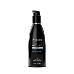 2oz bottle of wicked aqua chill personal lubricant