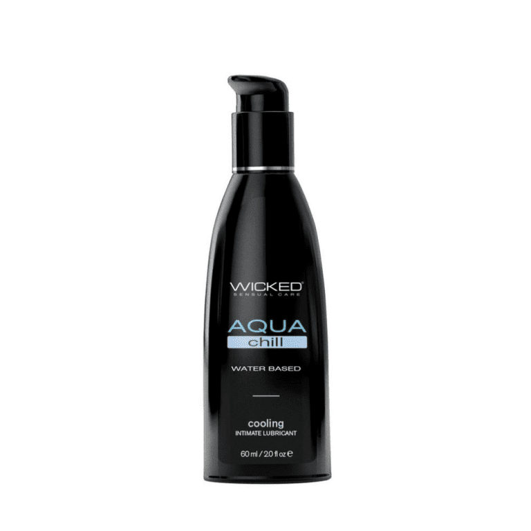 2oz bottle of wicked aqua chill personal lubricant