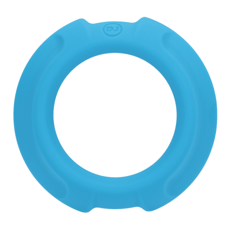 blue silicone cock ring with inner metal core