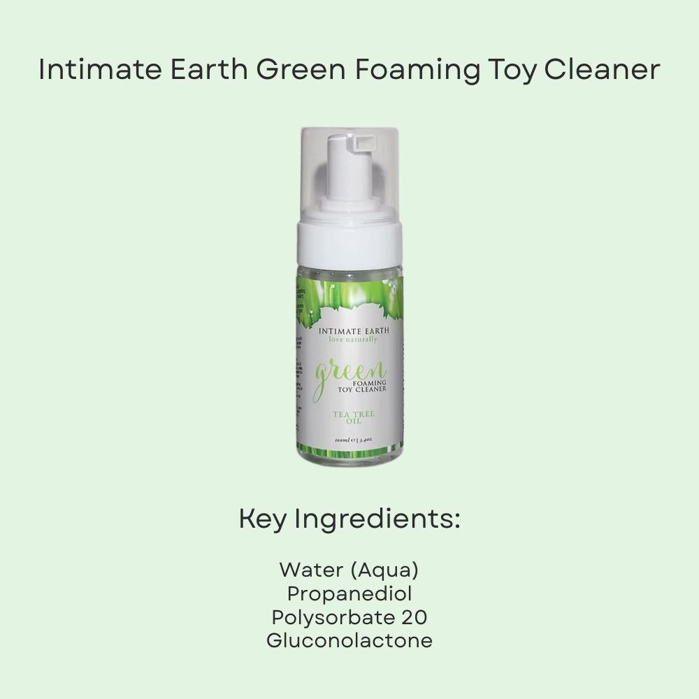 3.4oz bottle of intimate earth green tea foaming cleanser