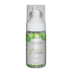 3.4oz bottle of intimate earth green tea foaming cleanser