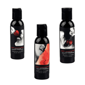 hemp seed by night edible massage lotion in cherry, strawberry or watermelon