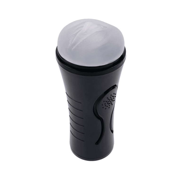 black stroker with clear vibrating chamber