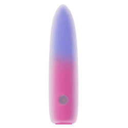 pink and purple silicone bullet style vibrator
