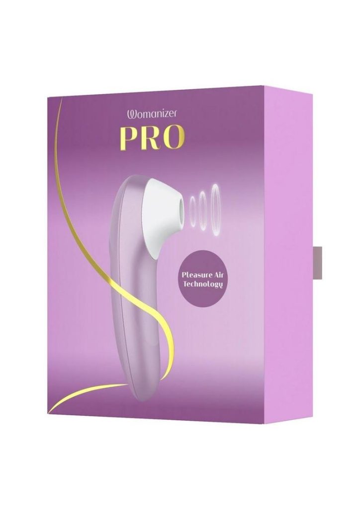 picture of box for womenizer pro rechargeable silicone air pulse clitoral vibrator