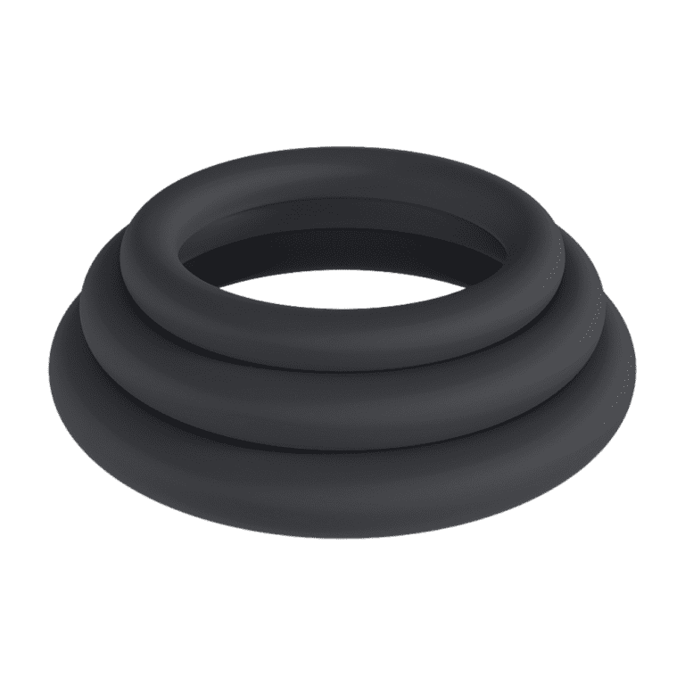 set of 3 levelz classic silicone cock rings in L/XL/XXL