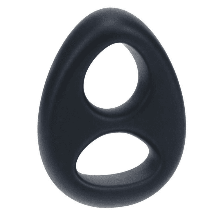 LEVELZ black silicone cock and ball ring