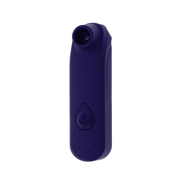 purple clitoral stimulator with vibrating and suction features