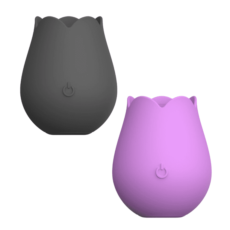 plus one x cosmo vibrating rose in black and lilac