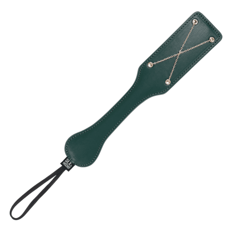 sex and mischief impressions chain paddle in emerald green