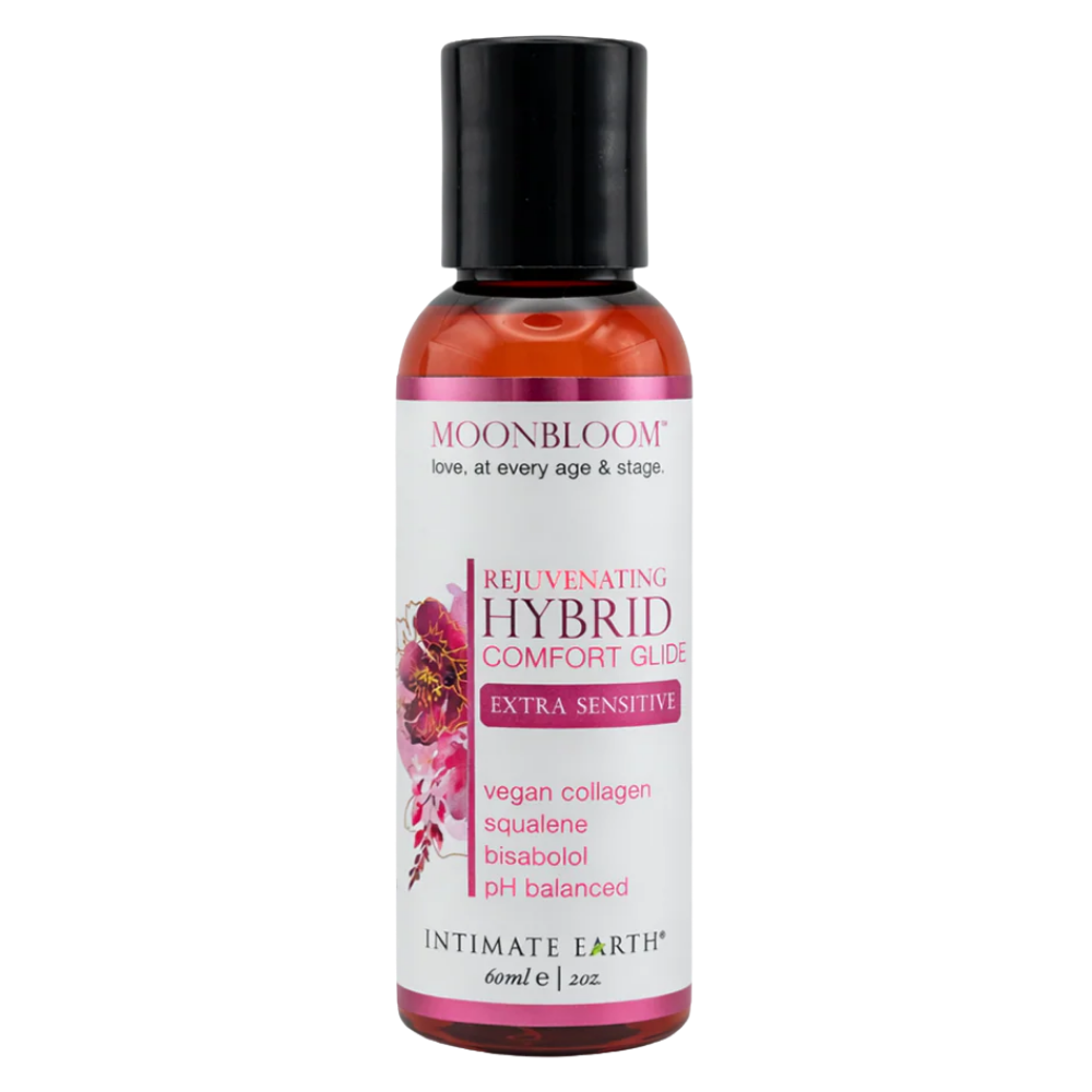 2oz bottle of moonbloom hybrid comfort glide extra sensitive