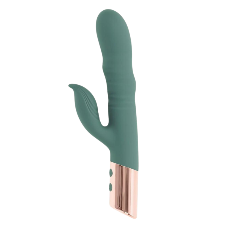 The Shimmy Rechargeable Silicone Vibrator with Clitoral Stimulator