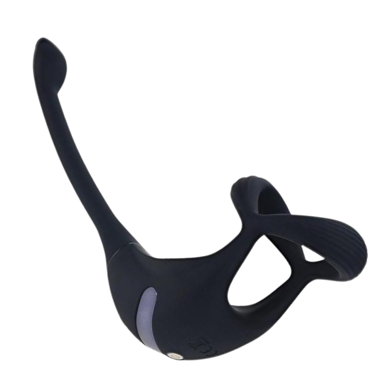 LEVELZ Vibrating Silicone Rechargeable Tri O Cock Ring with Prostate Stimulator & Remote Control